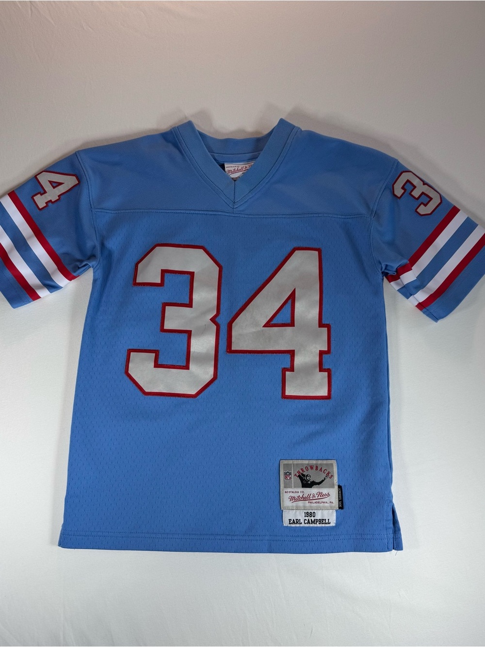 Mitchell & Ness Houston Oilers Earl Campbell 1980 Jersey Youth Small 8